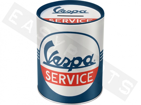 Piaggio Spaarpot VESPA Service wit/blauw